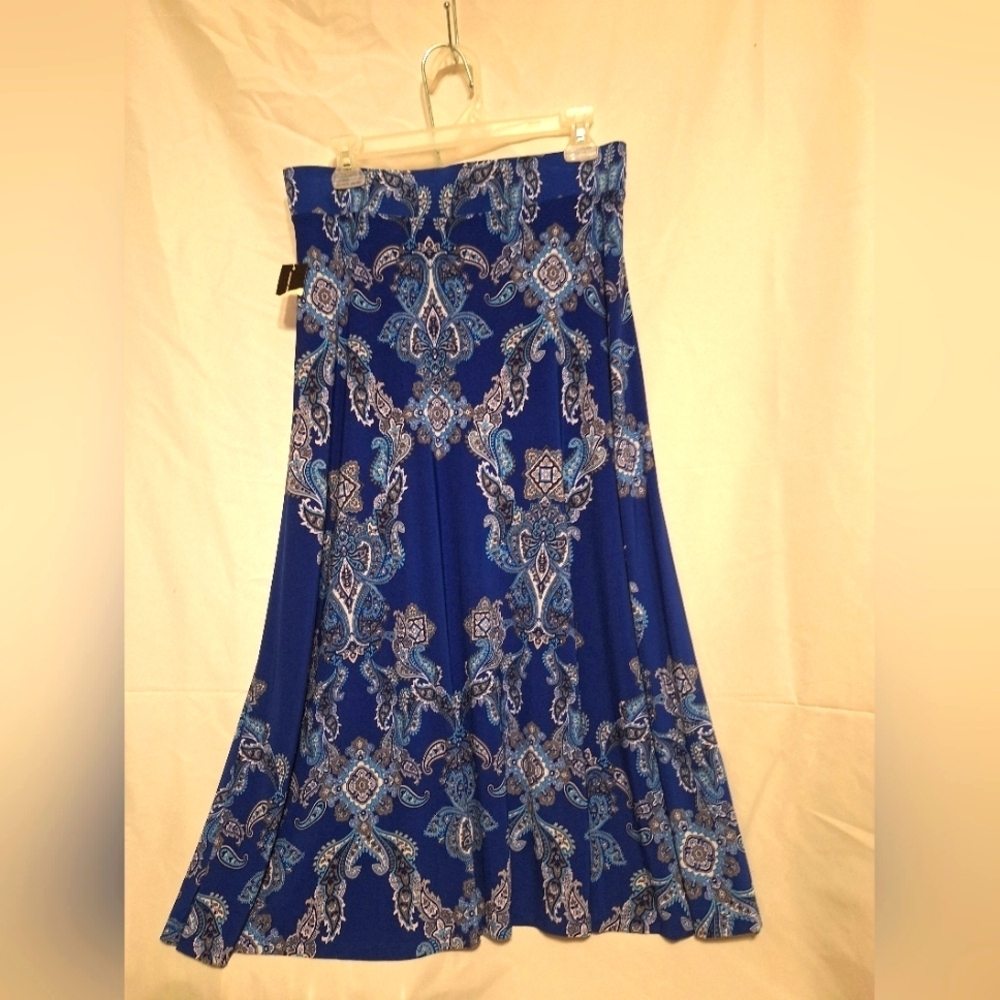 INC International Concepts Sand and sea paisley boho maxi skirt with studs. Nwt - Picture 2 of 7